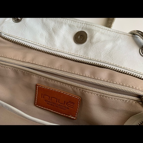 Innue Italian leather white snakeskin tote bag - Picture 15 of 16